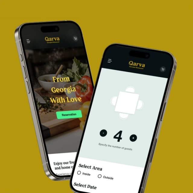 Qarva Georgian Restaurant — brand application 2